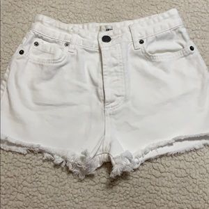 Amuse society white jean shorts
